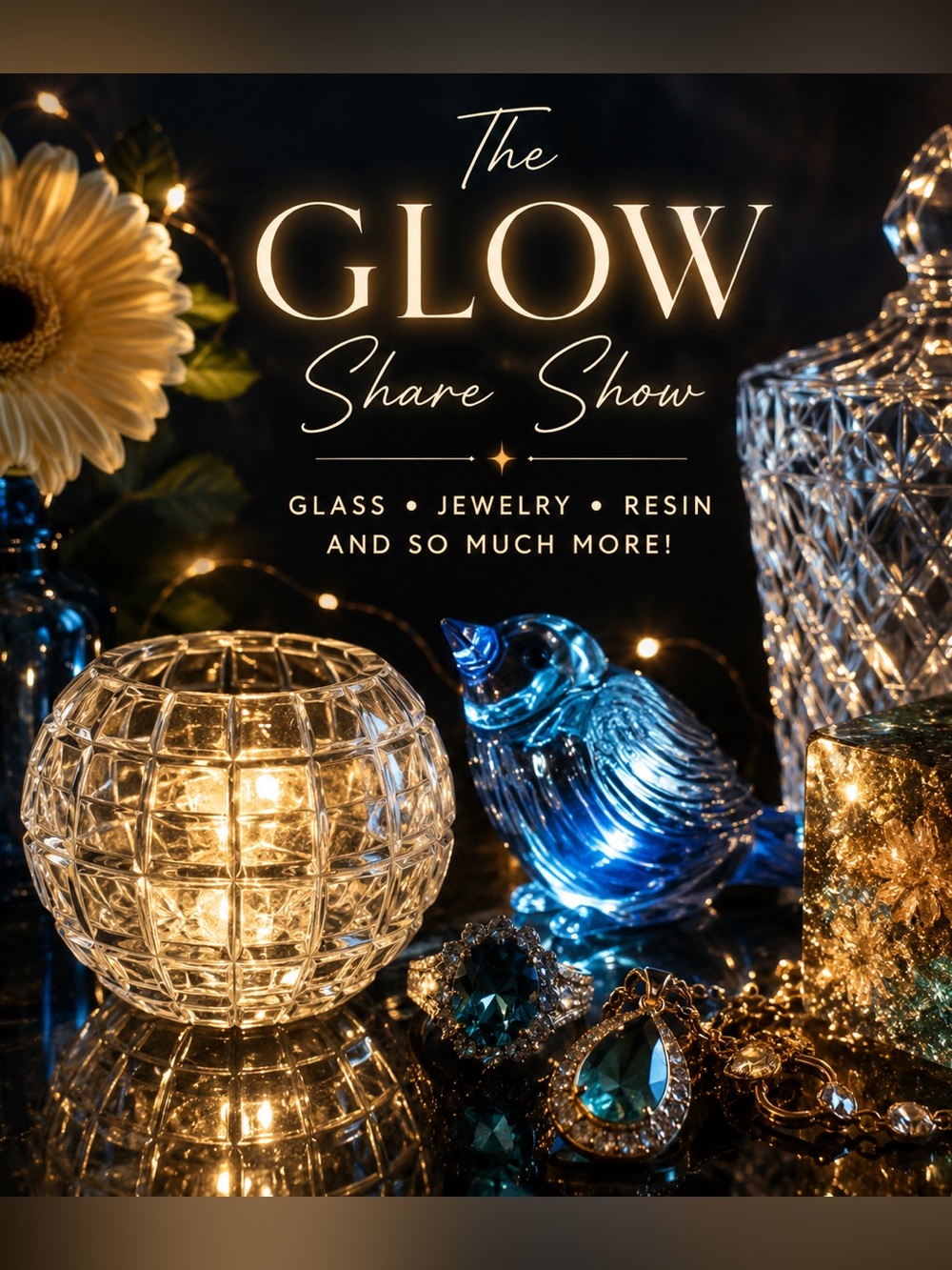 The Glow SHARE Show: come join us and share your GLOW!!! Glass, Jewelry, Resin..